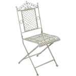 Biscottini - chaise pliante en fer forg chaise de jardin et de terrasse chaise de salle  manger style ...