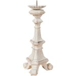 Biscottini - chandelier en bois finition blanche vieillie aux dimensions. made in italy