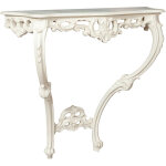 Biscottini - console en bois , finition blanc antique fabriqu�e en italie