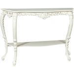 Biscottini - console en bois , finition blanc antique fabriquée en italie Biscottini - console en bois , finition blanc antique fabriquée en italie