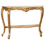 Biscottini - console en finition dorée fabriquée en italie Biscottini - console en finition dorée fabriquée en italie