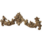 Biscottini - frise dcorative avec finition or antique l42xpr3, 5xh12 cm