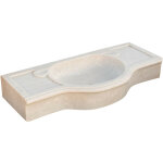 Biscottini - lavabo en marbre blanc �vier de cuisine vasque � poser �vier en pierre �vier int�rieur et ...