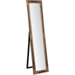 Biscottini - miroir au sol sur pied l40xpr3xh170 cm finition noir vieillie