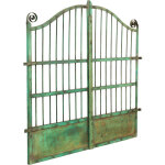Biscottini - portail extrieur en fer forg 115x115x5 cm portail finition antique pice unique portail ...