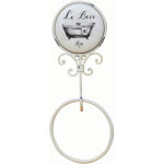 Porte - serviettes mural en fer 'le bain' anneau porte - serviettes mural pour salle de bain et cuisine ...