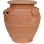 Vase en terre cuite pour plantes vase rond pour extrieur jardinire de balcon pots de fleurs jarre avec ...