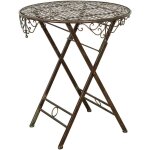 Biscottini - table basse pliante en fer forg, table ronde de jardin, bar et restaurant, table  th ...