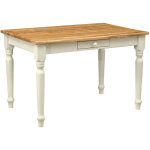 Biscottini - table en bois massif avec tiroir 120x80 cm, table de cuisine salle à manger, bureau, table ... Biscottini - table en bois massif avec tiroir 120x80 cm, table de cuisine salle à manger, bureau, table ...