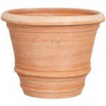 Vase en terre cuite lisse vase d'ext�rieur vase rond jardini�re de balcon pot de fleur pot de jardine ...