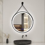 Biubiubath - 70x70cm miroir salle de bain rond led tricolore + anti - buée + dimmable + mémoire, avec ... Biubiubath - 70x70cm miroir salle de bain rond led tricolore + anti - buée + dimmable + mémoire, avec ...