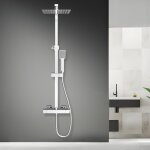 Biubiubath - colonne de douche salle de bain robinet thermostatique chrom� ensemble de douche vanne d'ouvertur ...