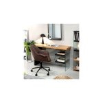 Bizzotto - bureau design 120x50x76 cm en verre trempé noir et naturel - trempi Bizzotto - bureau design 120x50x76 cm en verre trempé noir et naturel - trempi