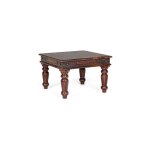 Bizzotto - table basse 60x60x40 cm en acacia massif marron - exoti