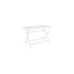 Bizzotto - table de jardin pliante 110x70x71 cm en alu blanc - baio Bizzotto - table de jardin pliante 110x70x71 cm en alu blanc - baio
