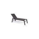 Bizzotto - bain de soleil 65x200x102 cm en aluminium anthracite - louna