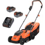 Black & decker ? tondeuse � batterie 18v ? 4, 0 ah lithium - ion ? largeur de coupe 33 cm ? capacit� ...