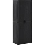 Black garden wardrobe porte objectifs outdoor effet rattan pp