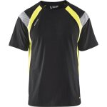 Blaklader - t - shirt de travail dtails fluo 3332 - noir / jaune fluo xxl