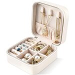 Blanc cass)boite a bijoux femme fille homme enfant, bote  bijoux voyage petite coffret bijoux rangement ...