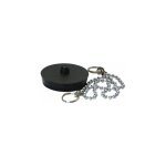Bouchon pvc noir avec chainette anneau Bouchon pvc noir avec chainette anneau