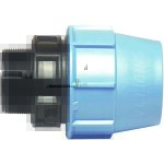 Raccord plastique droit pour tube pe �25 mm - m�le 3 / 4