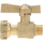 Blanc habitat - robinet compteur droit 80 mm m�le 3 / 4' (20 / 27) - �crou prisonnier 1' (26 / 34) - ...