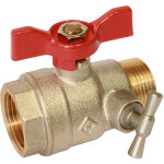 Blanc habitat - vanne � sph�re pn30 passage int�gral acs papillon rouge m�le femelle � purge 1' (26 / ...