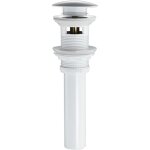 Blanc pop - up bonde de lavabo avec trop plein clic - clac bonde de vidage lavabo laiton bonde d'�coulement ...
