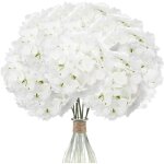 Blanc pur) 12 hortensias artificiels (avec tiges), hortensia en soie pour la décoration de mariage, de ... Blanc pur) 12 hortensias artificiels (avec tiges), hortensia en soie pour la décoration de mariage, de ...