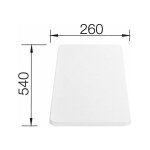 Blanco - accessoires - planche à découper lago 540x260 mm, blanc 210521 Blanco - accessoires - planche à découper lago 540x260 mm, blanc 210521