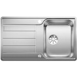 Blanco - classimo - vier, 9x5 cm, avec commande du vidage, infino, inox bross 525330