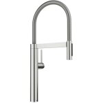 Blanco - culina s - mitigeur d'évier avec bras flexible et douchette, acier 527463 Blanco - culina s - mitigeur d'évier avec bras flexible et douchette, acier 527463