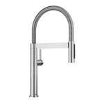 Blanco - culina s - mitigeur d'vier avec bras flexible et douchette, acier 527467