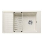 Blanco - elon xl 8 - �vier en silgranit, 86x50 cm, avec accessoires, infino, blanc doux 527072