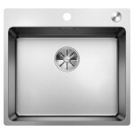 Blanco - andano 500 - �vier 54x50 cm avec commande excentrique pushcontrol, inox 525245