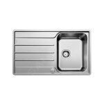 Blanco - lemis 45 - vier, 86x50 cm, avec commande du vidage, inox bross 523031