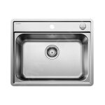 Blanco - lemis 6 - Évier, 62x50 cm, avec commande du vidage, inox brossé 525109 Blanco - lemis 6 - Évier, 62x50 cm, avec commande du vidage, inox brossé 525109