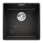 Blanco - subline 400 - �vier en silgranit, 427x427 mm, noir 525988