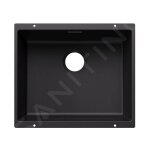 Blanco - subline 500 - �vier en silgranit, 53x46 cm, noir 527794