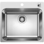 Blanco - supra 500 - Évier 54x50 cm avec commande excentrique, inox brossé 526355 Blanco - supra 500 - Évier 54x50 cm avec commande excentrique, inox brossé 526355