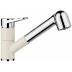 Blanco - wega s - mitigeur d'évier avec douchette extractible, blanc doux / chrome 526982 Blanco - wega s - mitigeur d'évier avec douchette extractible, blanc doux / chrome 526982