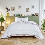 Bleu calin - couette 4 saisons - 3 couettes en 1 - 220x240cm