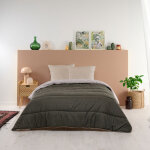 Bleu calin - couette imprim�e reveuse - chaude 350g / m2 - 140x200cm