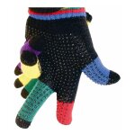 Bleu - gants magiques d'une seule pi�ce pour enfants en laine stretch � pois antid�rapants