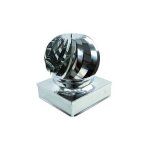 Cheminées à vent en acier inoxydable base carrée cm. 27x27 Cheminées à vent en acier inoxydable base carrée cm. 27x27