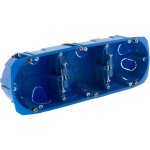 Blm - triple bo�te d'encastrement multimat patte m�tal - bleu