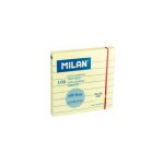 Milan - bloc de 100 notes autocollantes lign�es jaune clair 76x76mm