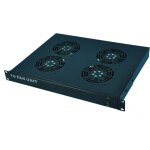 Bloc 4 ventilateurs pour rack et baie de brassage 19'', hauteur 1u
