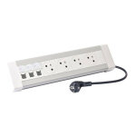 Bloc bureau 4x2p + t + 3xrj45 cat�gorie6 ftp et cordon 3m 2p + t legrand 054614